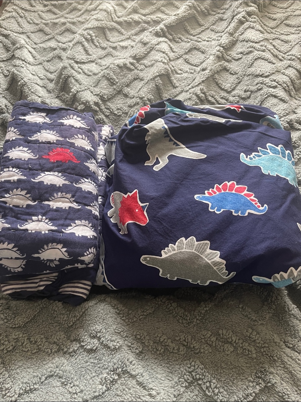 Pottery Barn Kids Dempsey Dino Duvet Cover Full/Queen & matching quilted shams